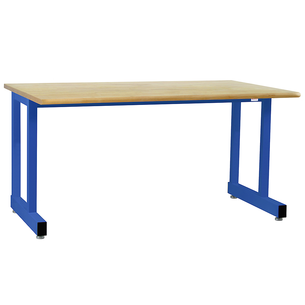 JA5000 Workbench with 1.75" Lacquered Maple Butcher Block Work Surface, Round Front Edge