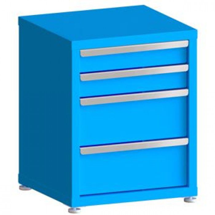 100# Capacity Drawer Cabinet, 4",4",8",8" Drawers, 28" H x 22" W x 21" D