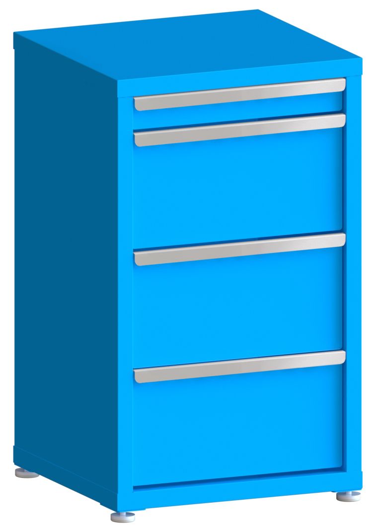 200# Capacity Drawer Cabinet, 3",10",10",10" drawers, 37" H x 22" W x 21" D