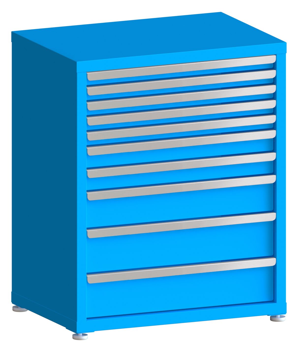 100# Capacity Drawer Cabinet, 2",2",2",2",2",3",3",5",6",6" drawers, 37" H x 30" W x 21" D