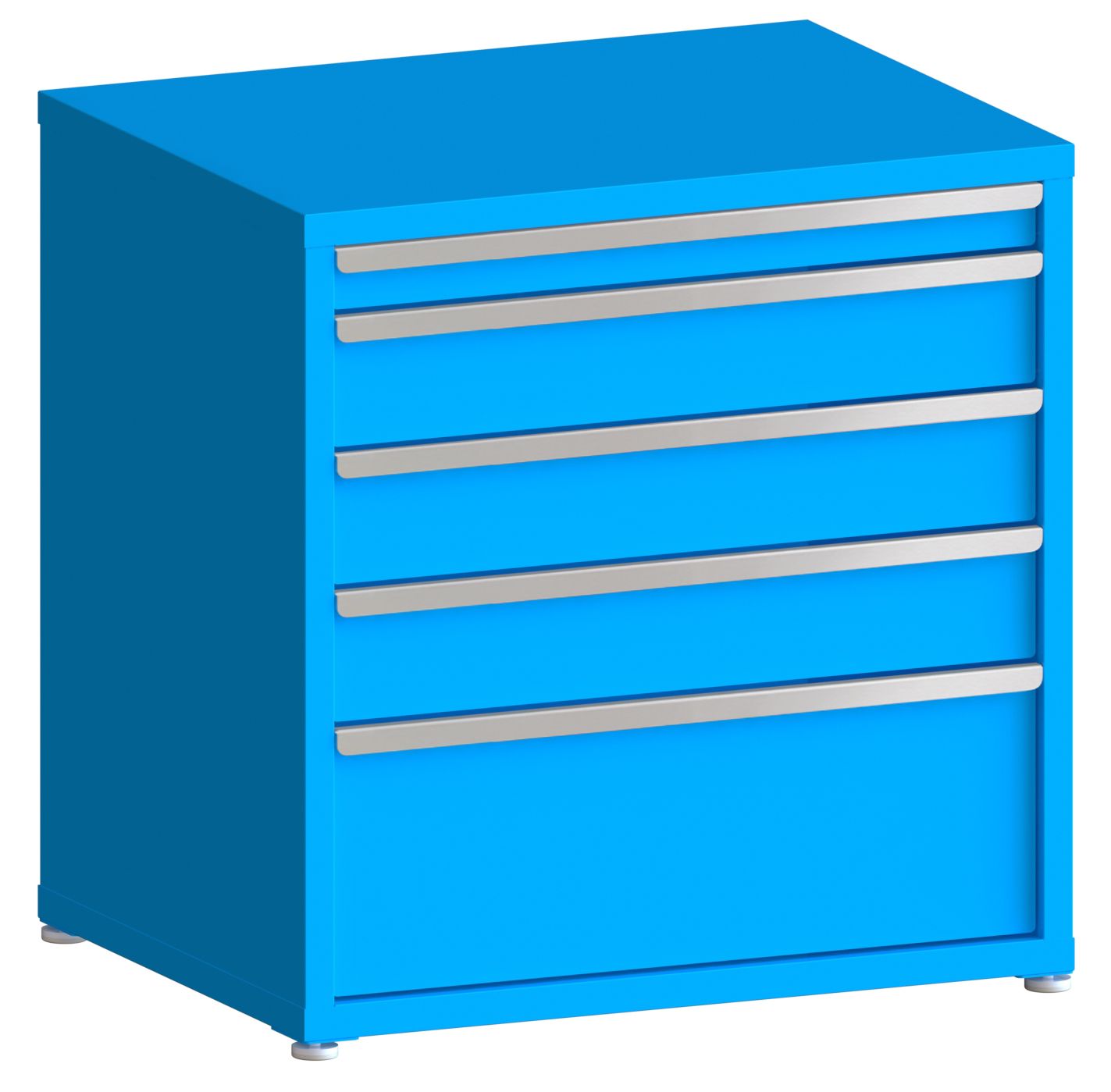 100# Capacity Drawer Cabinet, 3",6",6",6",12" drawers, 37" H x 36" W x 28" D