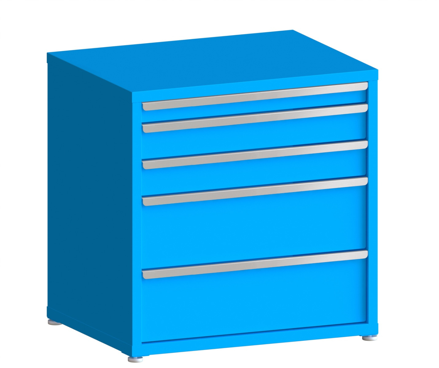 100# Capacity Drawer Cabinet, 3",5",5",10",10" drawers, 37" H x 36" W x 28" D