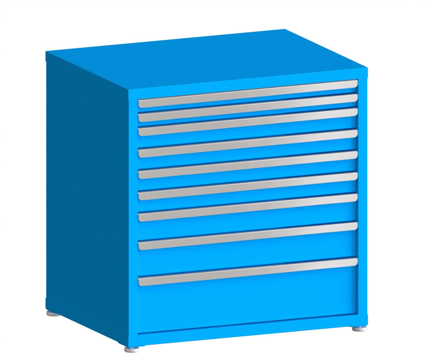 100# Capacity Drawer Cabinet, 2",2",3",3",3",3",4",5",8" drawers, 37" H x 36" W x 28" D