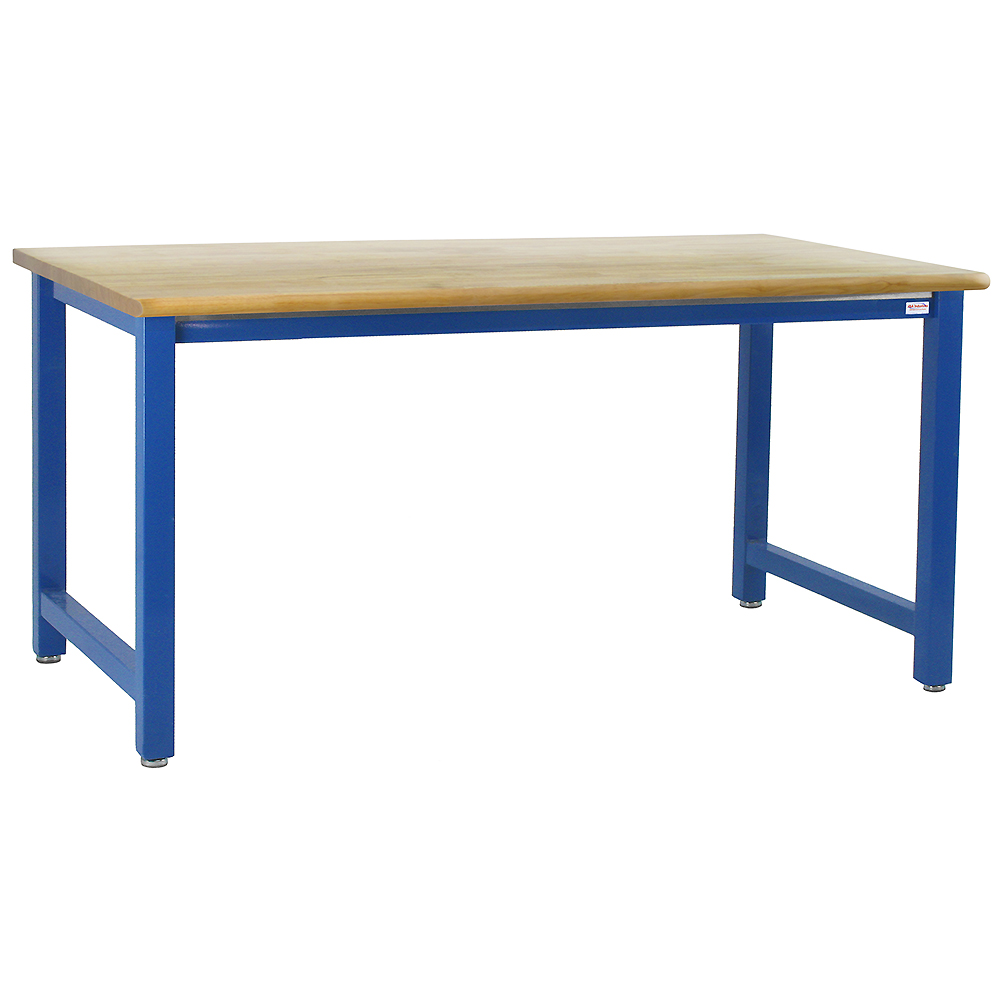 JA6000 Workbench with 1.75" Lacquered Maple Butcher Block Work Surface, Round Front Edge