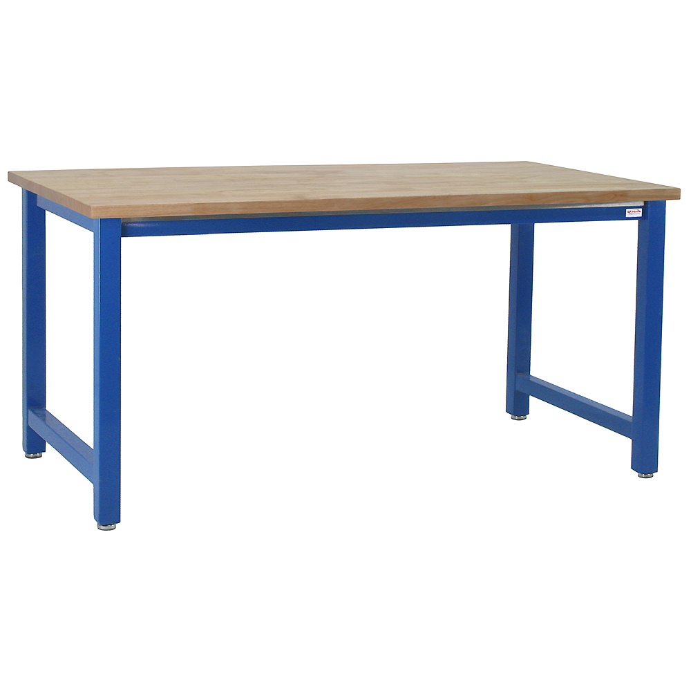 JA6000 Workbench with 1.75" Oiled Maple Butcher Block Work Surface, Square Cut Edge