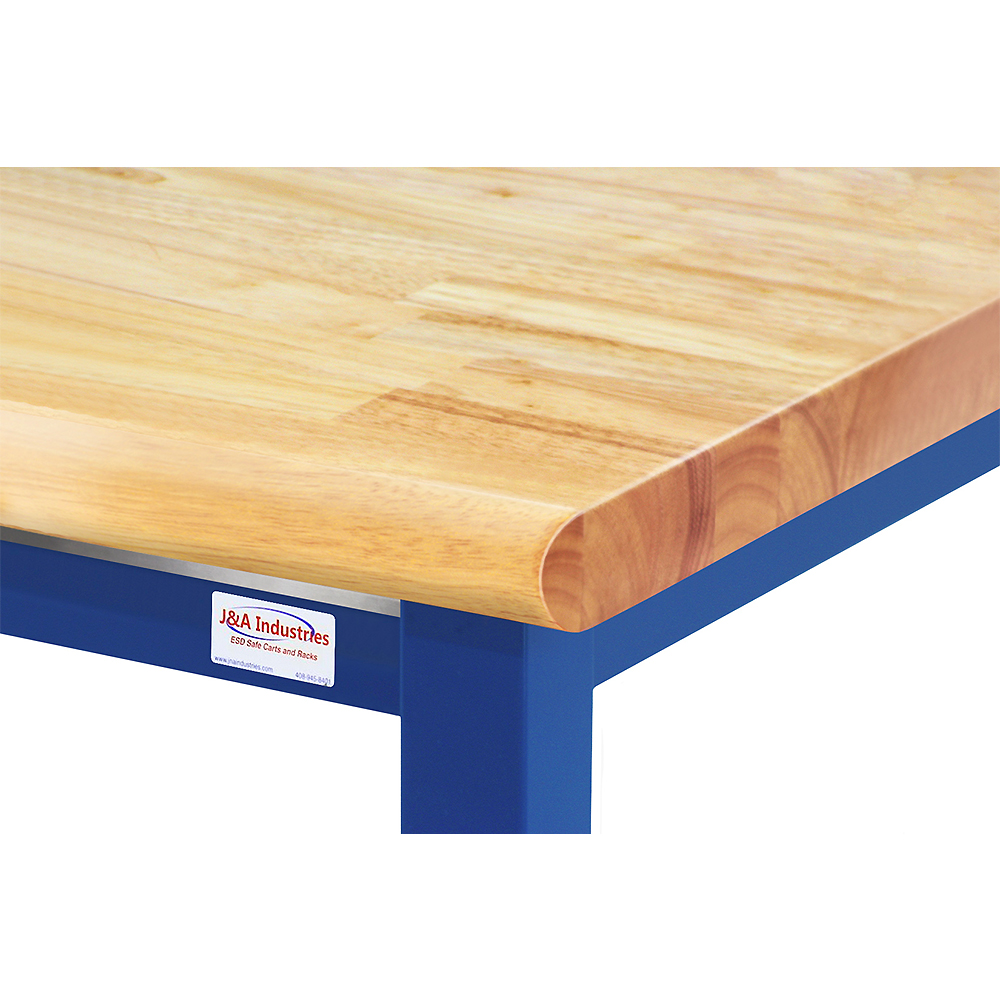 JA6000 Workbench with 1.75" Lacquered Maple Butcher Block Work Surface, Round Front Edge - Image 2