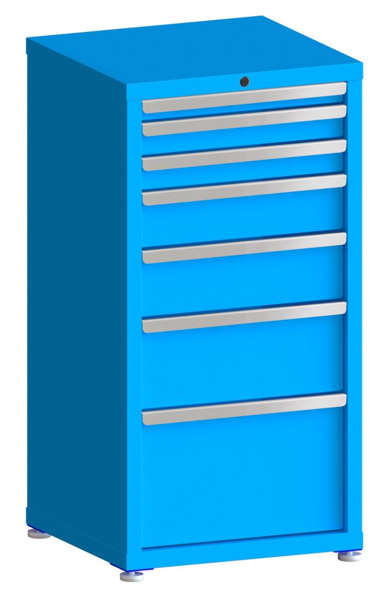 100# Capacity Drawer Cabinet, 2",3",3",5",6",8",12" drawers, 43" H x 22" W x 21" D