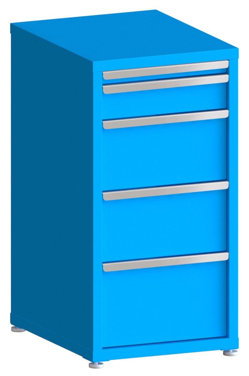 100# Capacity Drawer Cabinet, 2",5",10",10",12" drawers, 43" H x 22" W x 28" D