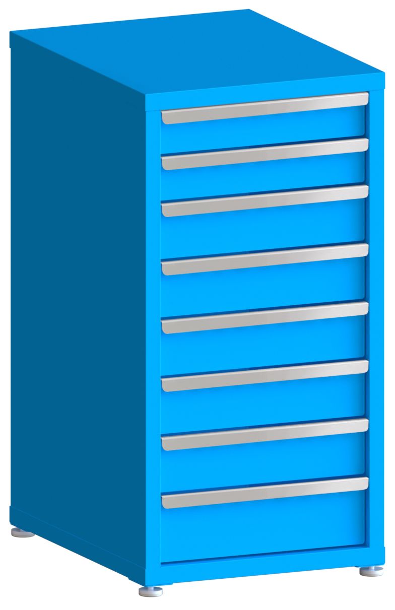 100# Capacity Drawer Cabinet, 4",4",5",5",5",5",5",6" drawers, 43" H x 22" W x 28" D