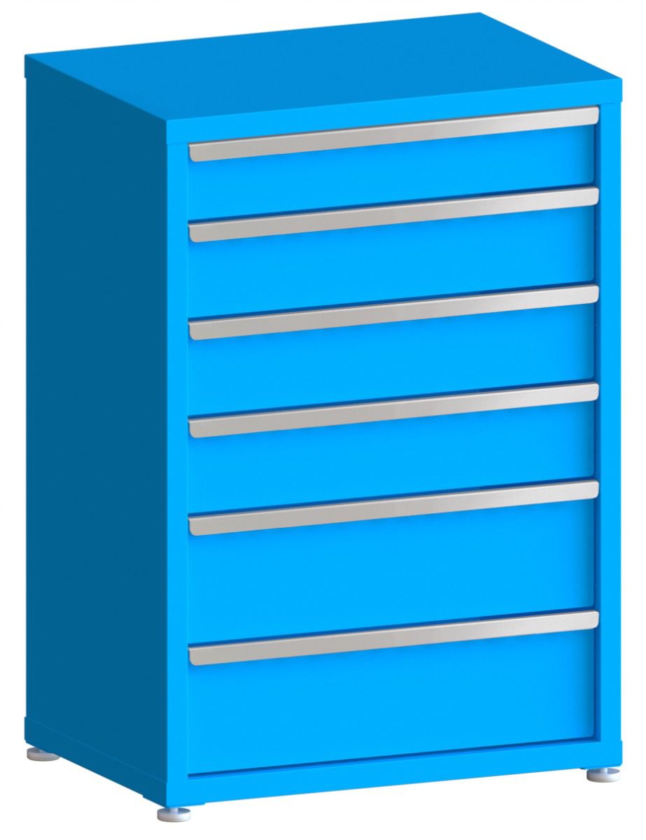 100# Capacity Drawer Cabinet, 5",6",6",6",8",8" drawers, 43" H x 30" W x 21" D