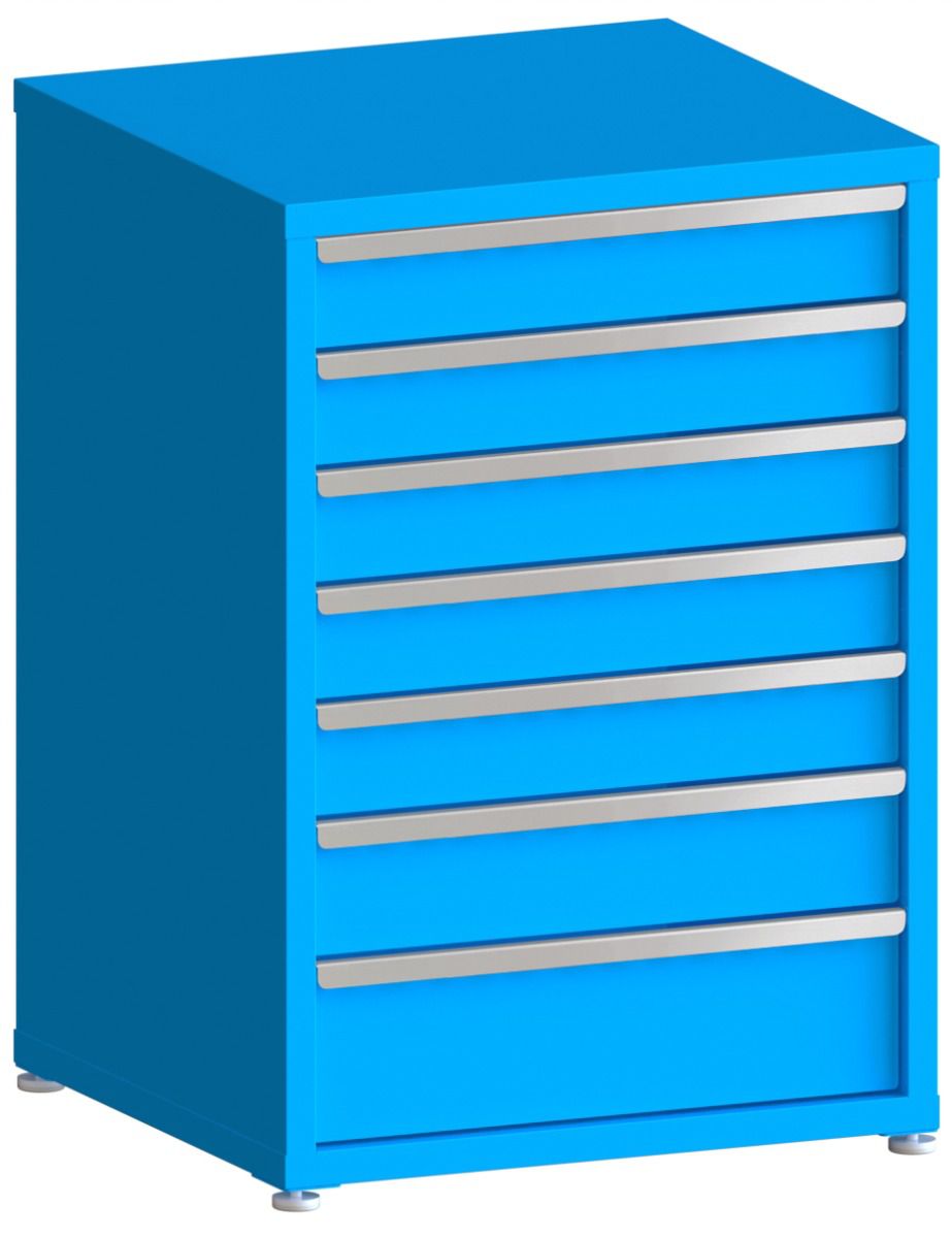 200# Capacity Drawer Cabinet, 5",5",5",5",5",6",8" drawers, 43" H x 30" W x 28" D