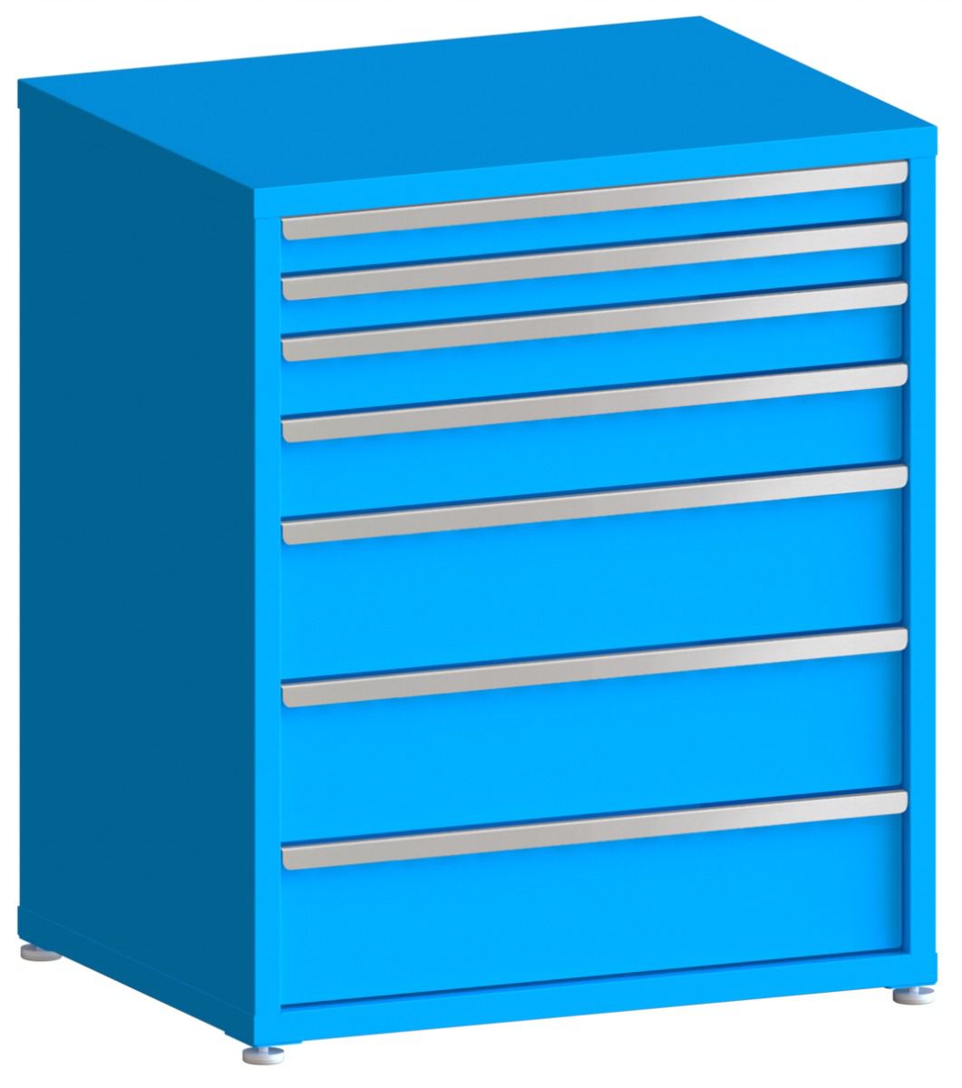 100# Capacity Drawer Cabinet, 3",3",4",5",8",8",8" drawers, 43" H x 36" W x 28" D