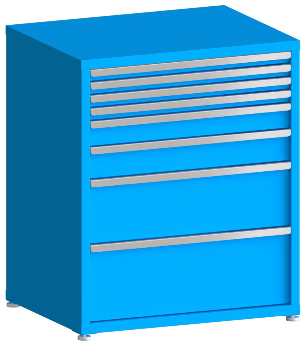 100# Capacity Drawer Cabinet, 2",2",2",2",4",5",10",12" drawers, 43" H x 36" W x 28" D
