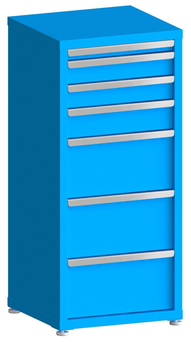 100# Capacity Drawer Cabinet, 2",4",4",5",10",10",10" drawers, 49" H x 22" W x 21" D