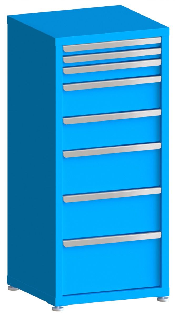 130# Capacity Drawer Cabinet, 2",2",3",6",6",8",8",10" drawers, 49" H x 22" W x 21" D