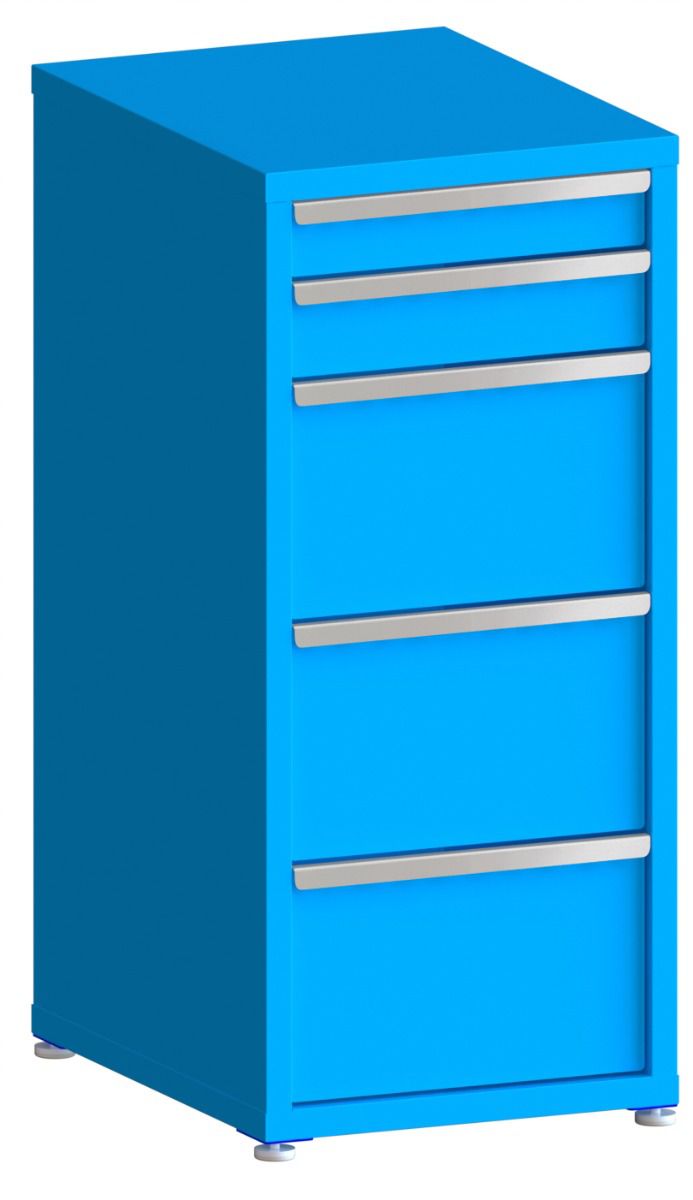 200# Capacity Drawer Cabinet, 4",5",12",12",12" drawers, 49" H x 22" W x 28" D