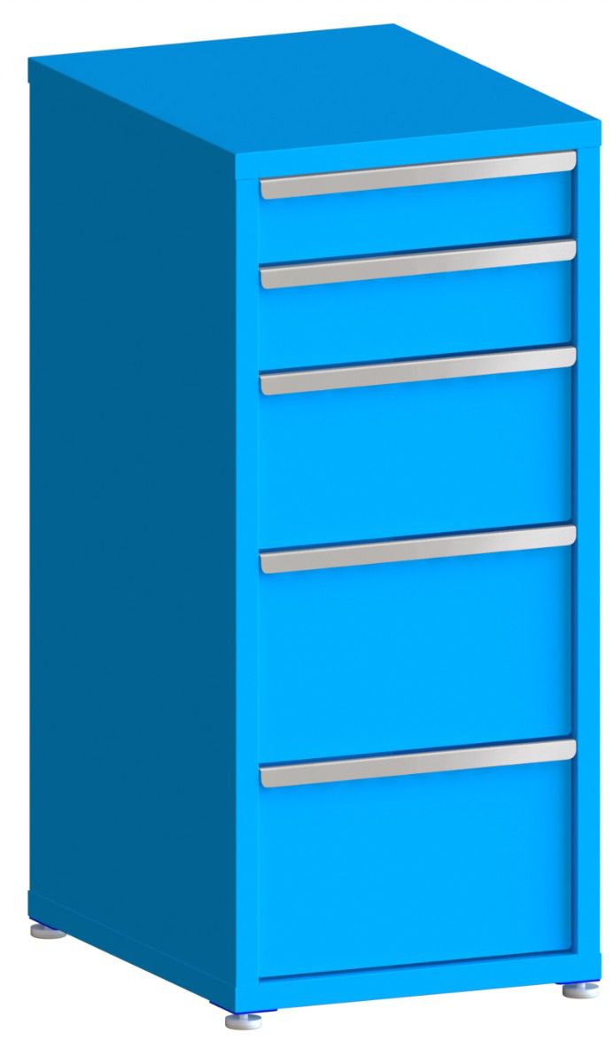 200# Capacity Drawer Cabinet, 5",6",10",12",12" drawers, 49" H x 22" W x 28" D