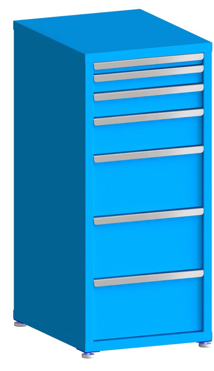 100# Capacity Drawer Cabinet, 2",3",4",6",10",10",10" drawers, 49" H x 22" W x 28" D