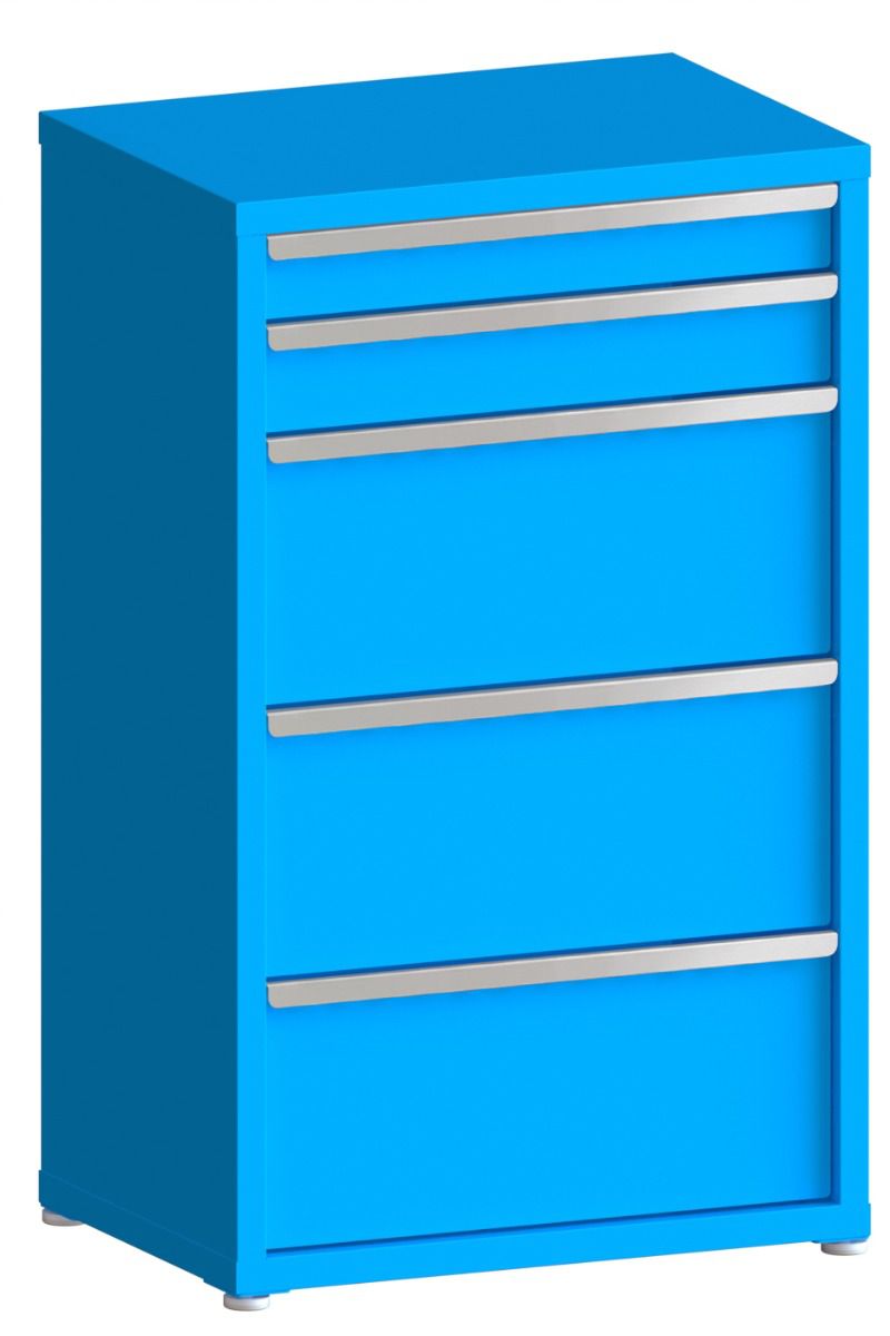 100# Capacity Drawer Cabinet, 4",5",12",12",12" drawers, 49" H x 30" W x 21" D
