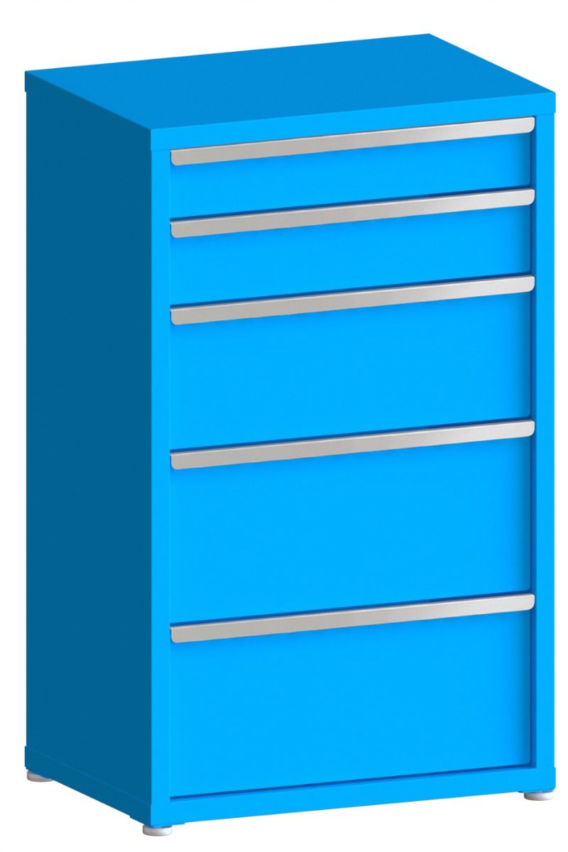 130# Capacity Drawer Cabinet, 5",6",10",12",12" drawers, 49" H x 30" W x 21" D