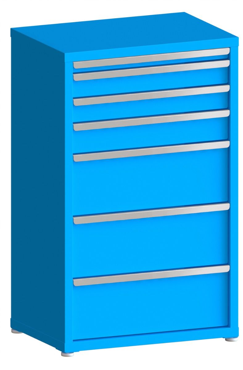 100# Capacity Drawer Cabinet, 2",4",4",5",10",10",10" drawers, 49" H x 30" W x 21" D