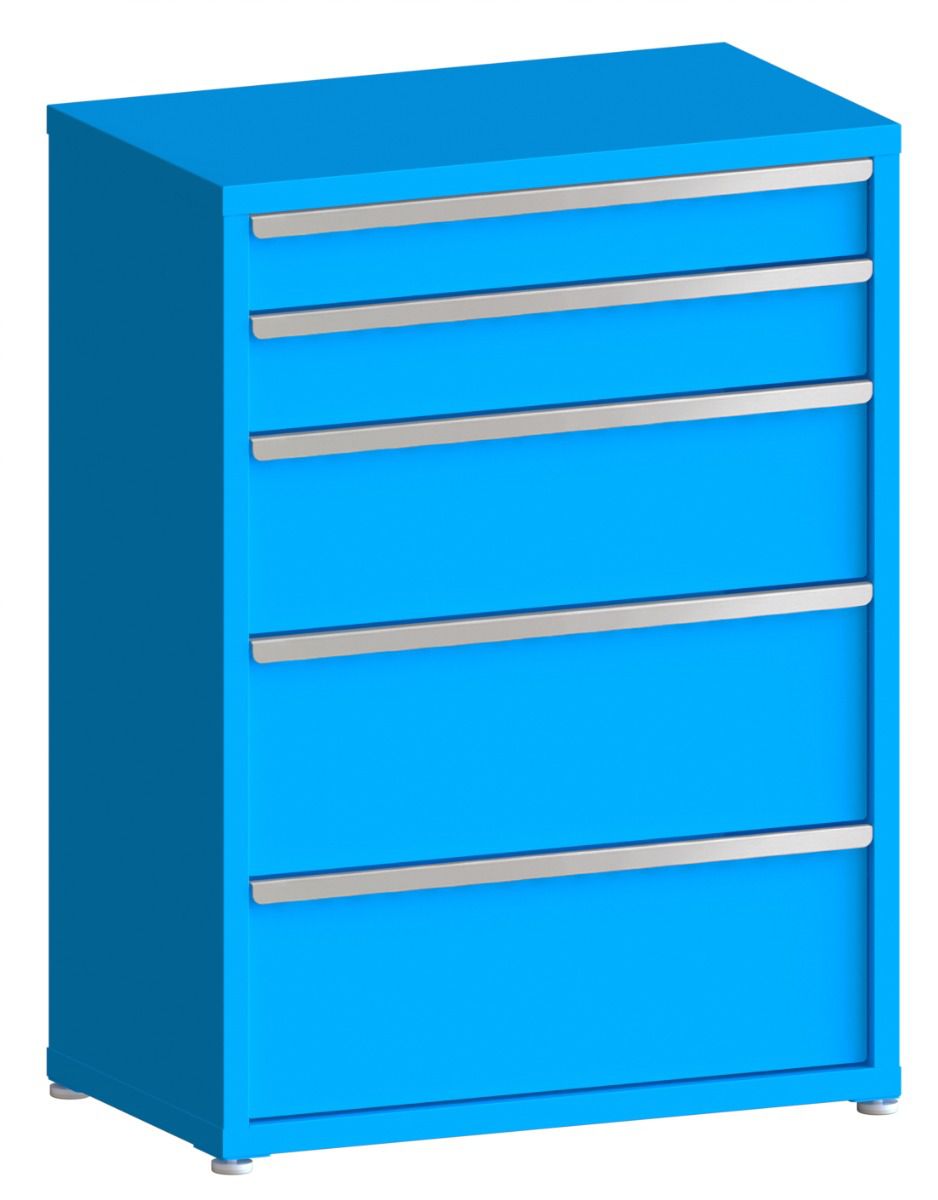 200# Capacity Drawer Cabinet, 5",6",10",12",12" drawers, 49" H x 36" W x 21" D