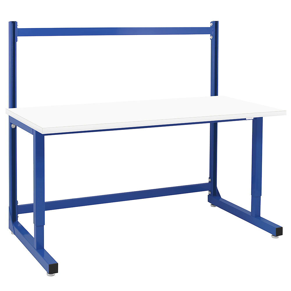 JA2000 Strut Adjustable Workbench 54" Height with Formica™ Laminate, T-Mold Bumper Edge