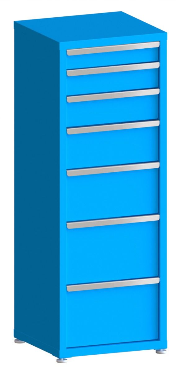 100# Capacity Drawer Cabinet, 4",5",6",8",10",12",12" drawers, 61" H x 22" W x 21" D