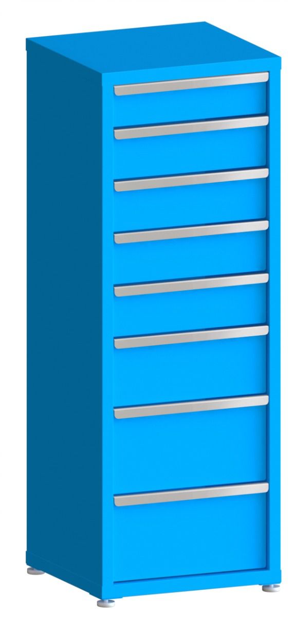 100# Capacity Drawer Cabinet, 5",6",6",6",6",8",10",10" drawers, 61" H x 22" W x 21" D