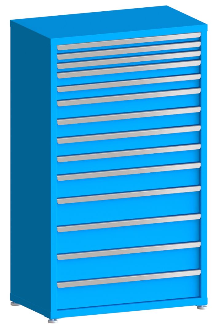 130# Capacity Drawer Cabinet, 2",2",2",3",3",4",4",4",4",5",6",6",6",6" drawers, 61" H x 36" W x 21" D