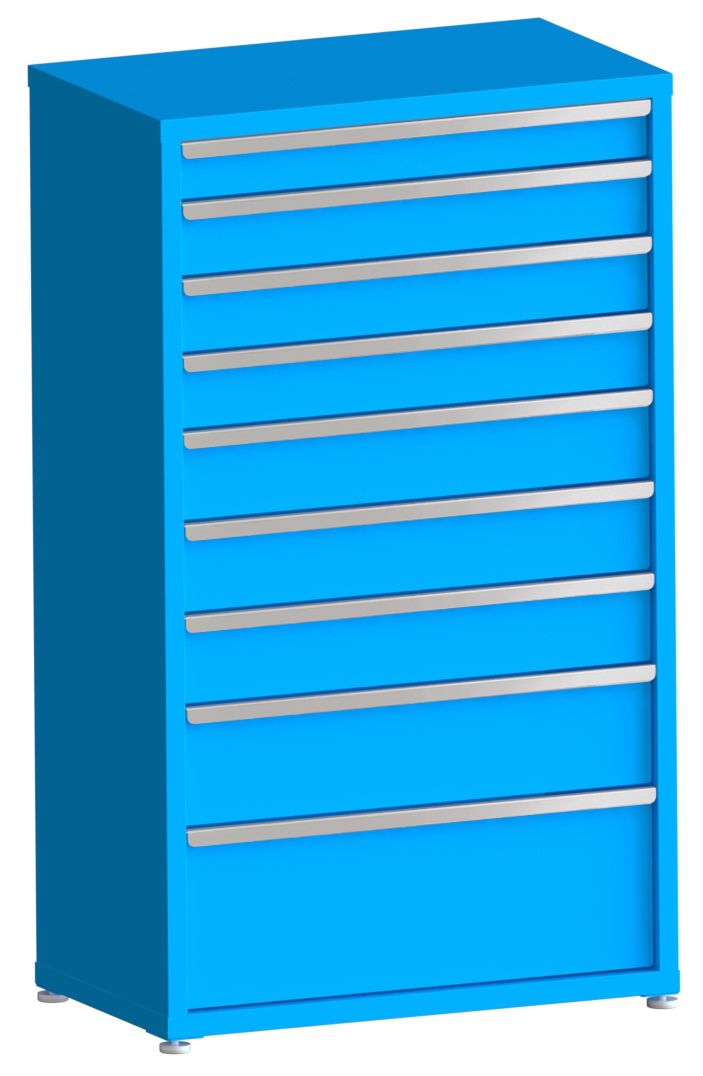 200# Capacity Drawer Cabinet, 4",5",5",5",6",6",6",8",12" drawers, 61" H x 36" W x 21" D