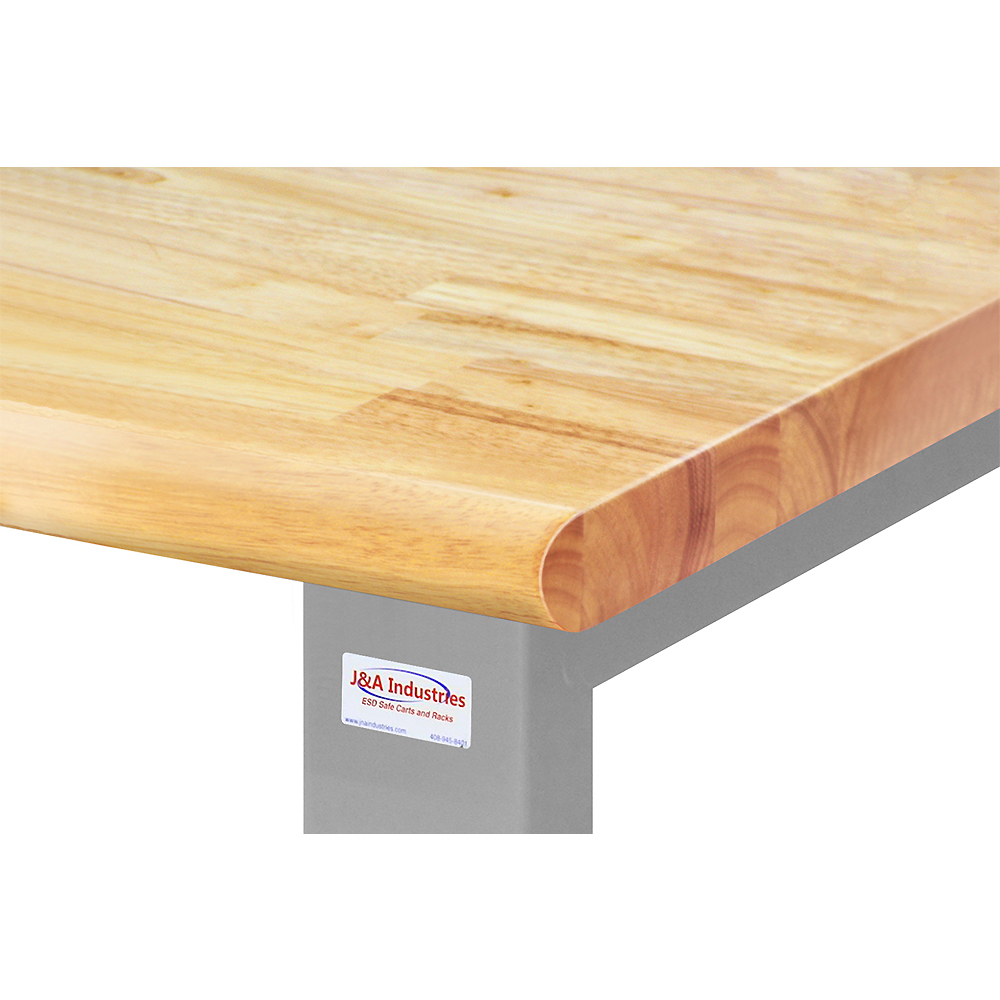 JA1200 Workbench with 1.75" Lacquered Maple Butcher Block, Round Front Edge - Image 2