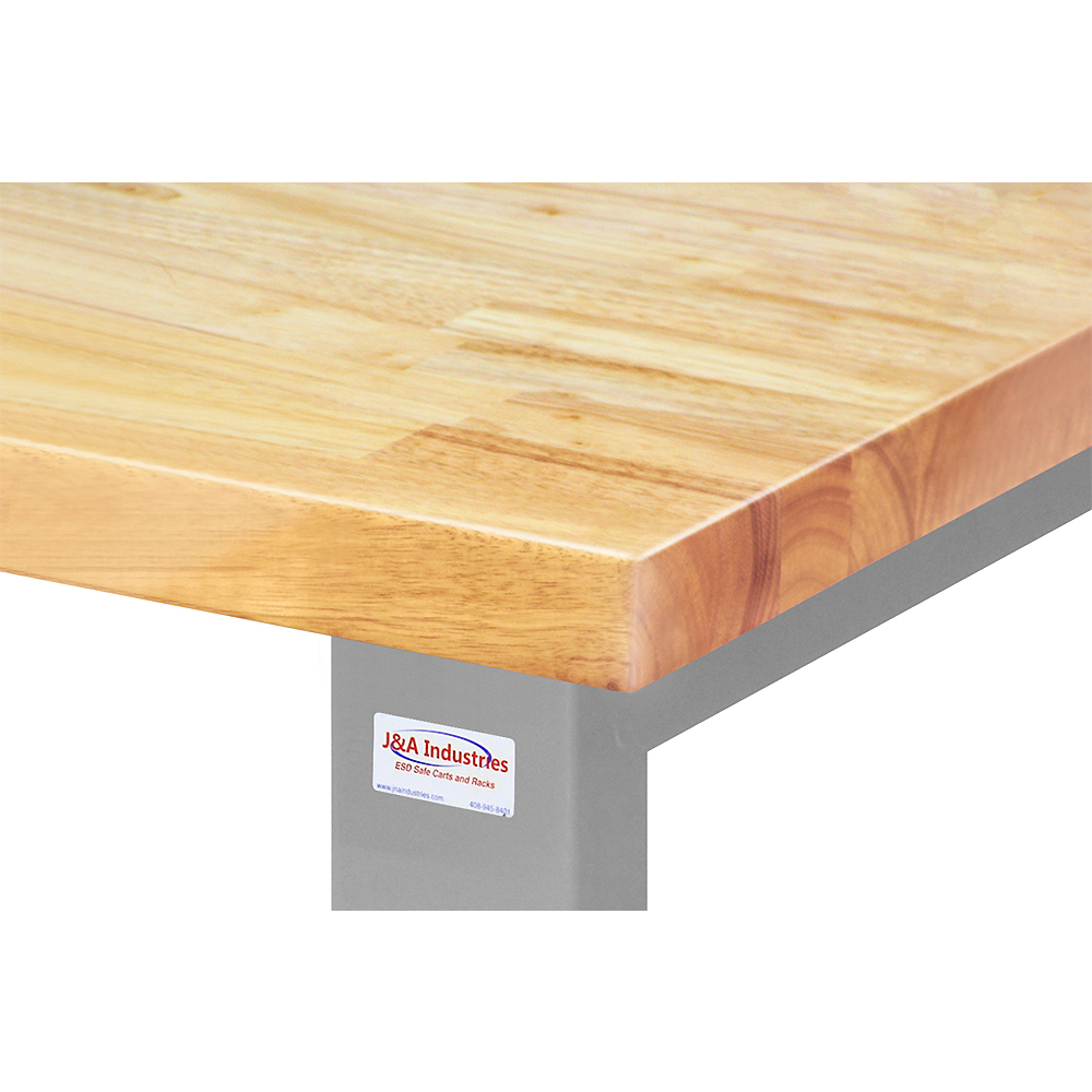 JA1200 Workbench with 1.75" Lacquered Maple Butcher Block, Square Cut Edge - Image 2