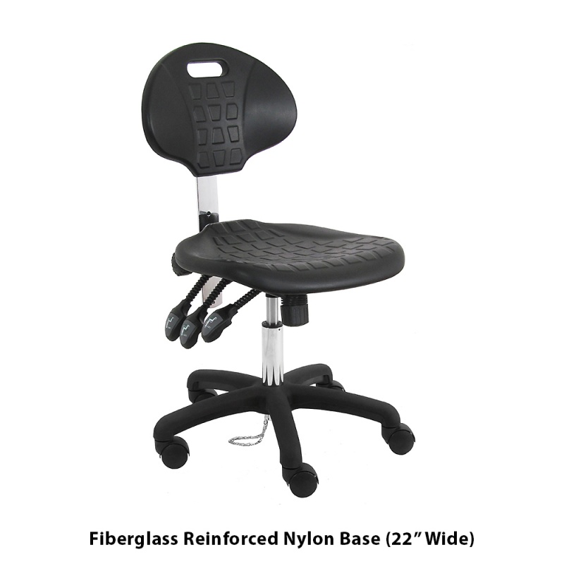 ESD-Safe Desk Height Chair, Black Urethane