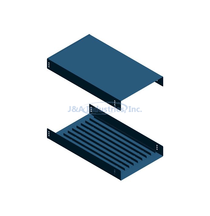 STENCIL FRAME SHELF 22", 2" T&B SET, 9 SLOT