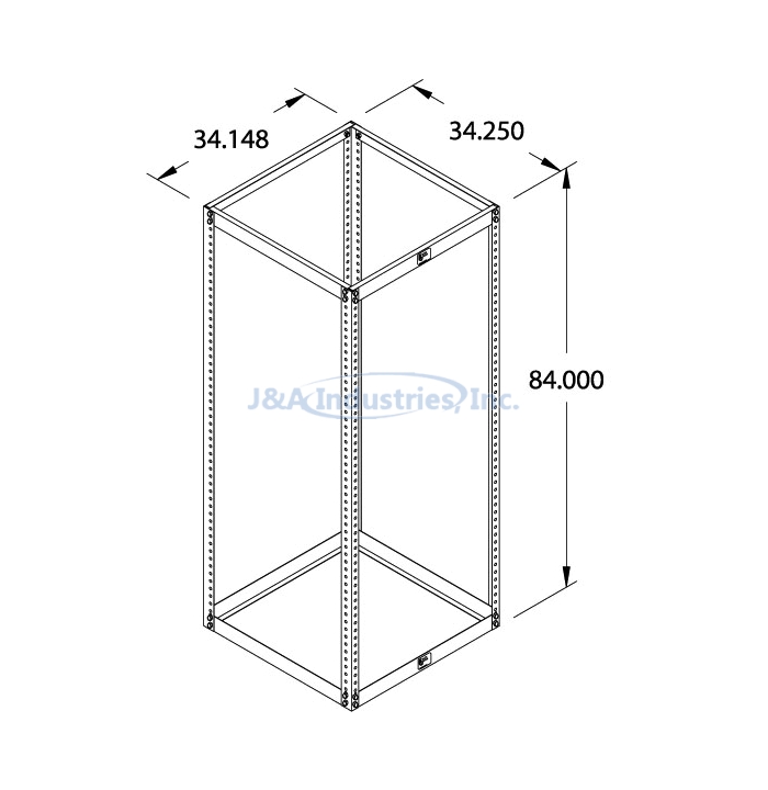 STOCKROOM UNIT, 36" DUAL DEPTH K/D, 84" HIGH