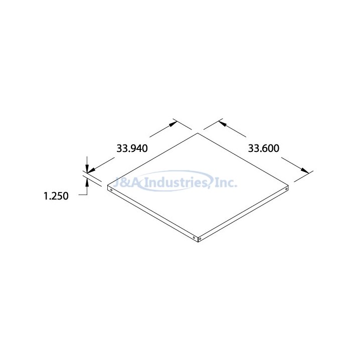 ADJ. FLAT SHELF, 36" DUAL DEPTH