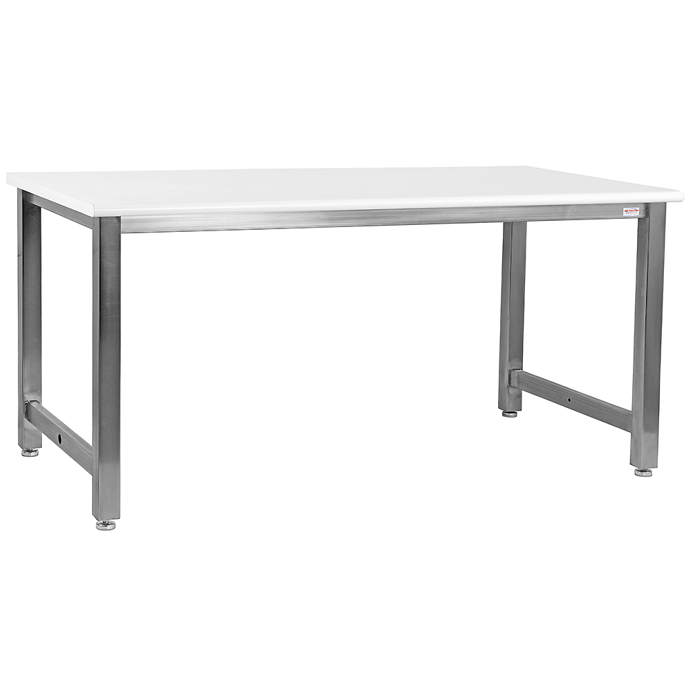 JA6000 Stainless Steel Workbench with Cleanroom Laminate, Round Front Edge