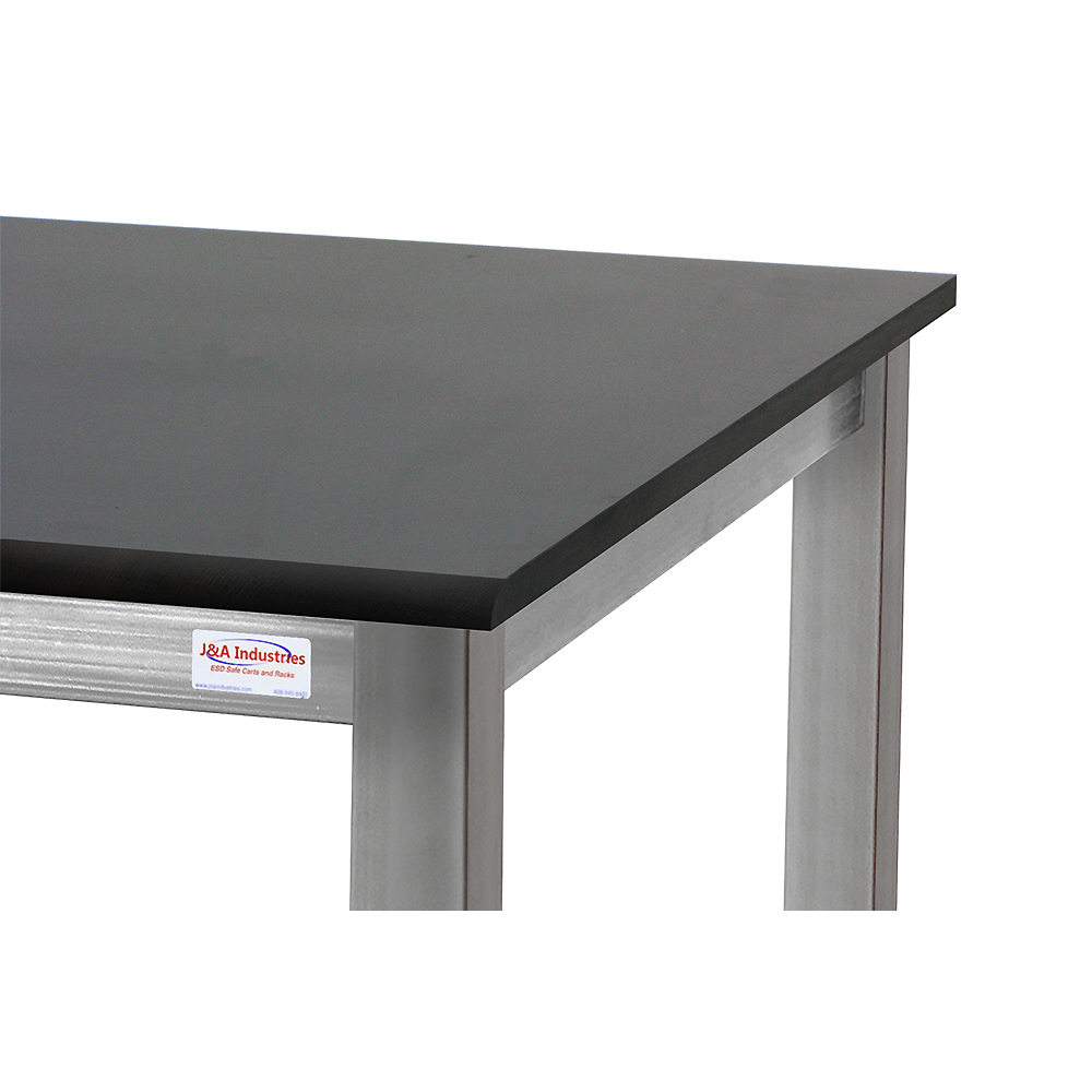 JA1000 Stainless Steel Workbench Electric Hydraulic Lift 16" Stroke with Phenolic Resin 3/4" Thick Top, Round Front Edge - Image 2