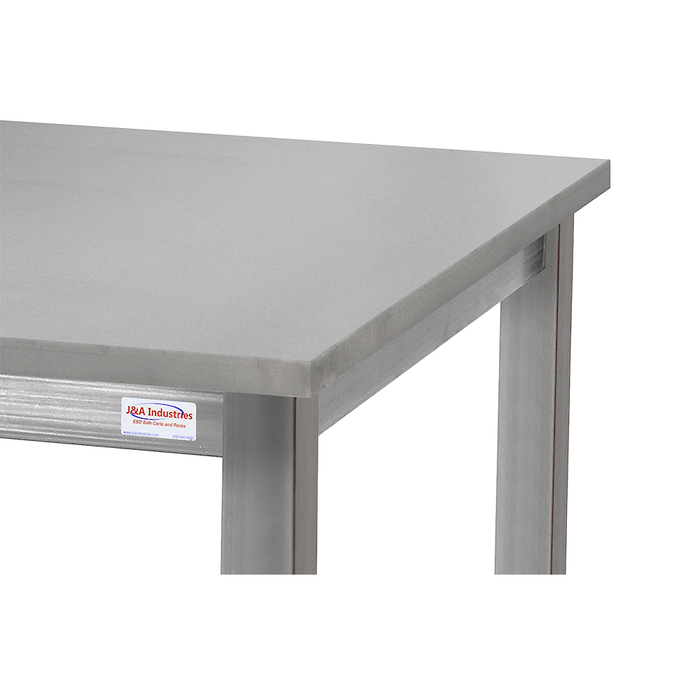JA6000 Stainless Steel Workbench with Stainless Steel Work Surface, Square Cut Edge - Image 2