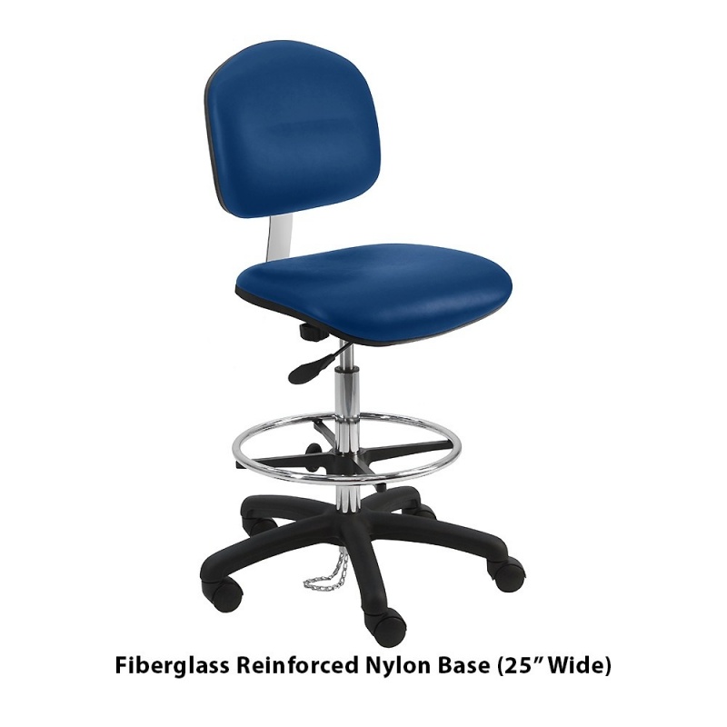 ESD-Safe Bench Height Chair, Vinyl, 10" Stroke