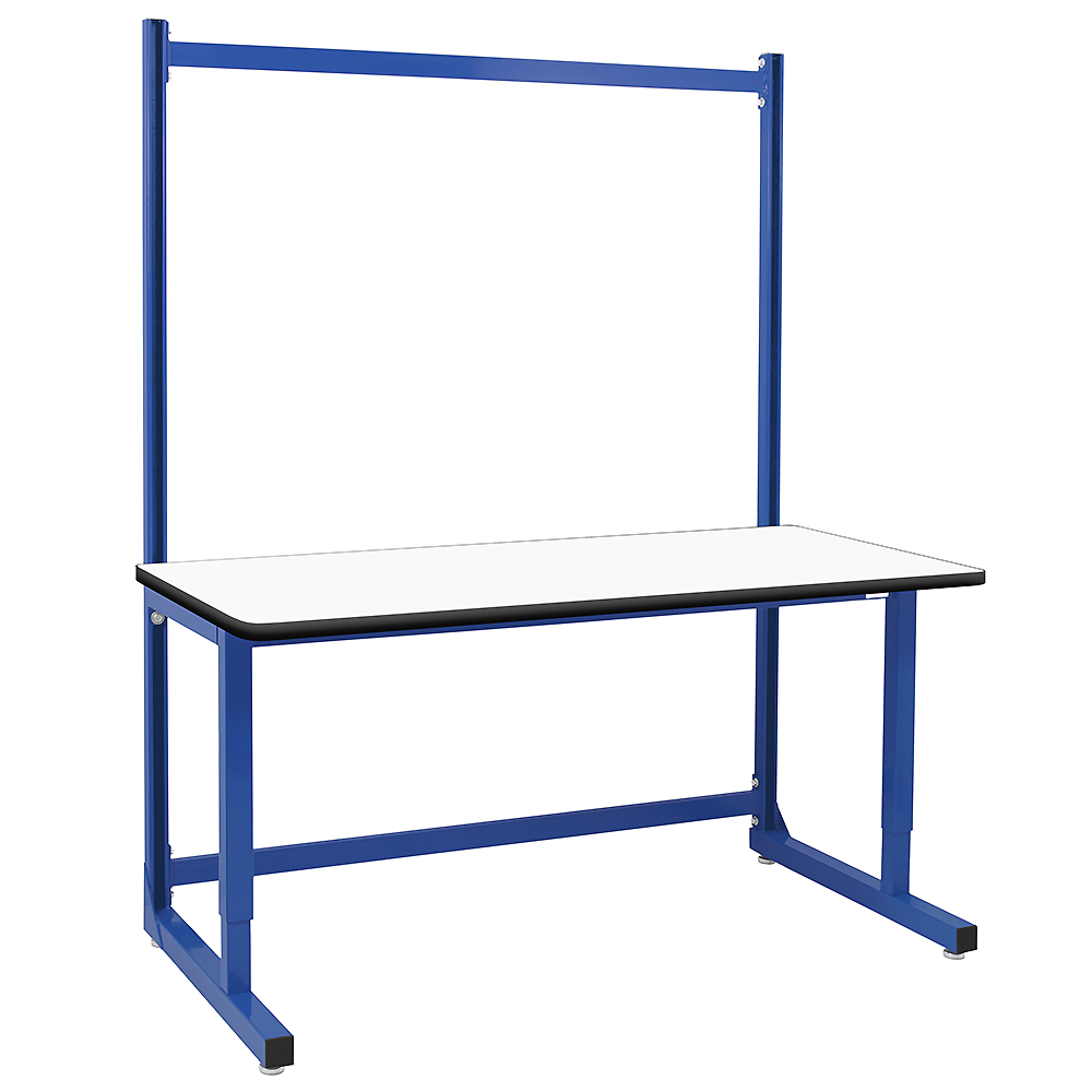 JA2000 Strut Adjustable Workbench 78" Height with Formica™ Laminate, T-Mold Bumper Edge