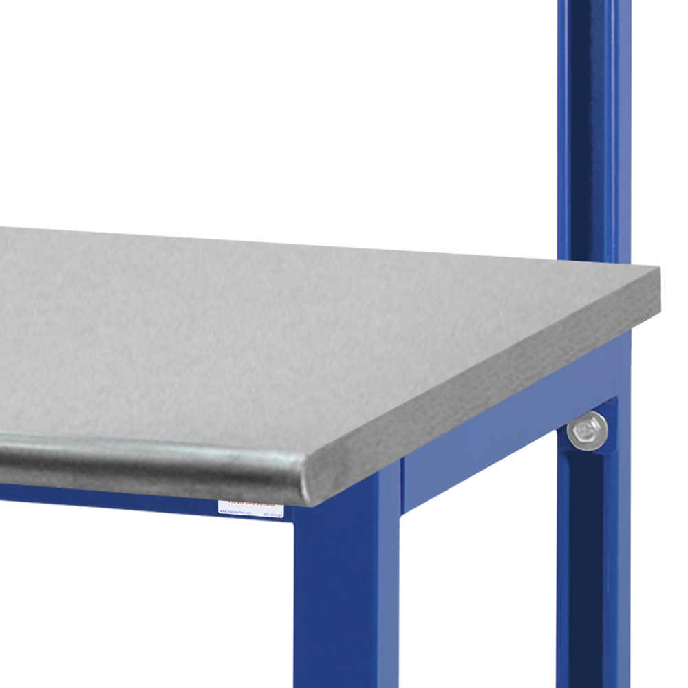 JA2000 Strut Adjustable Workbench 66" Height with Stainless Steel Top, Round Front Edge - Image 2