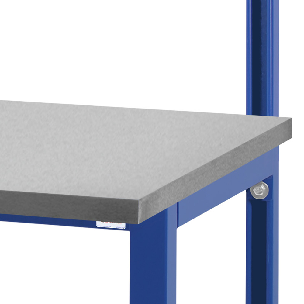 JA2000 Strut Adjustable Workbench 54" Height with Stainless Steel Top, Square Cut Edge - Image 2