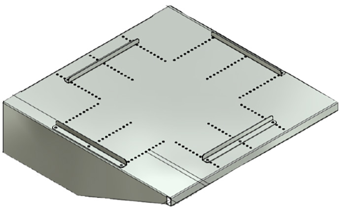 24" SHELF, MAGAZINE HANDLING MOCART W BRK/ STOPS®