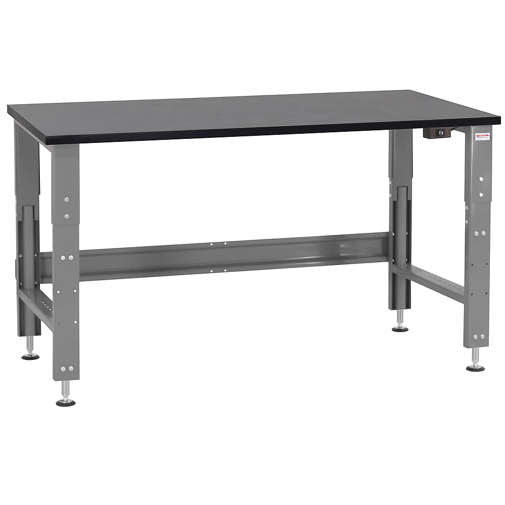 JA1100 Workbench Electric Hydraulic Lift 12" Stroke with 1" Thick Phenolic Resin Top