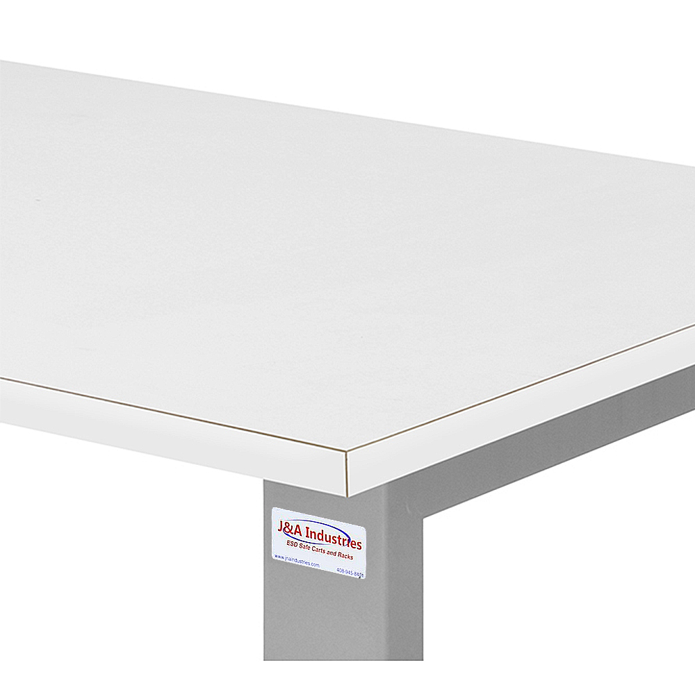 JA1100 Workbench Electric Hydraulic Lift 12" Stroke with Formica™ Laminate Top, Square Cut Edge - Image 2