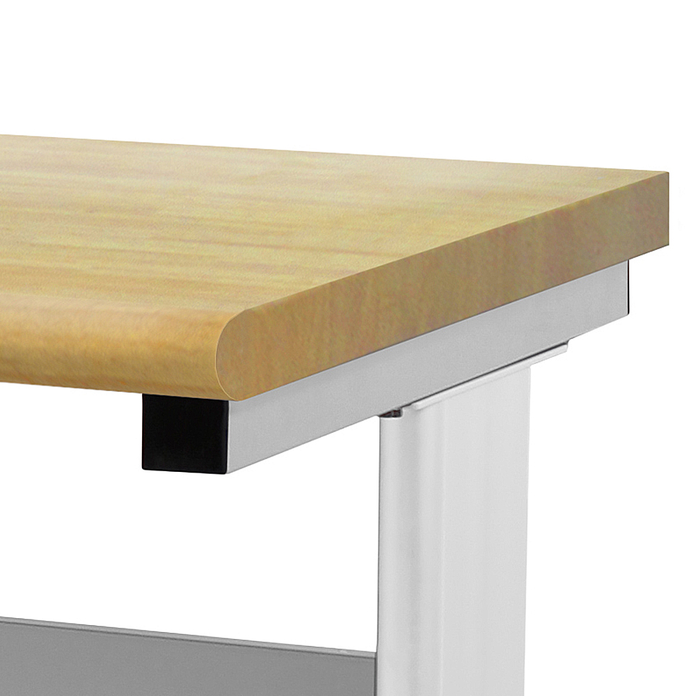 JA500 Electric Hydraulic Lift Workbench with 1-3/4" Thick Lacquered 100% Solid Maple Hardwood Top, Round Front Edge - Image 2