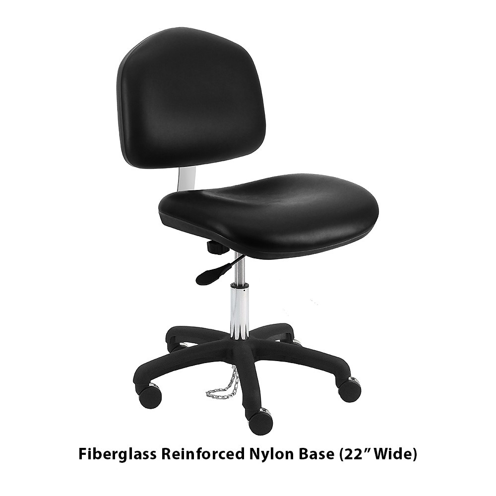 Cleanroom ESD Desk Height Chair with Large Seat & Back, Vinyl