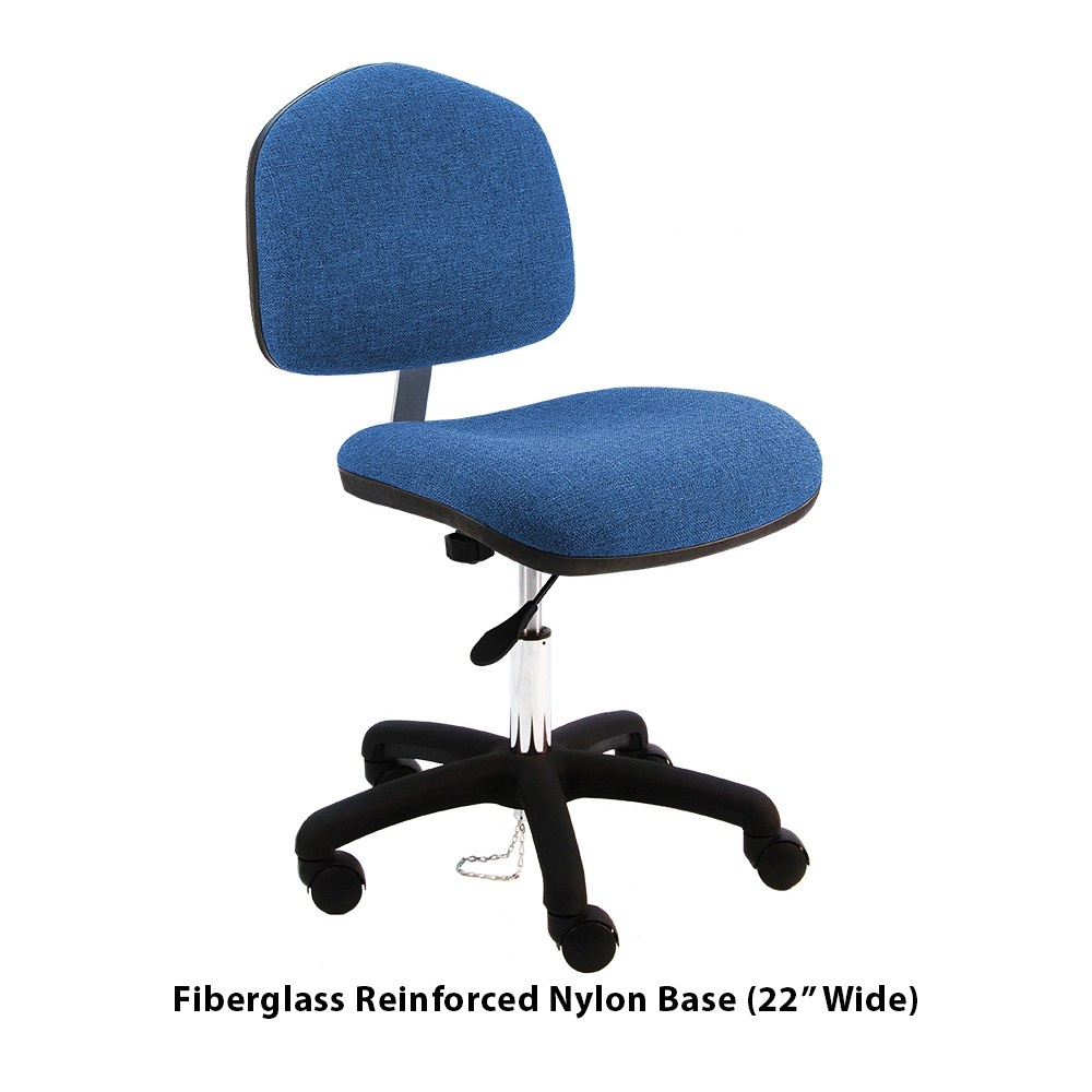 ESD-Safe Desk Height Chair with Large Seat & Back, Fabric